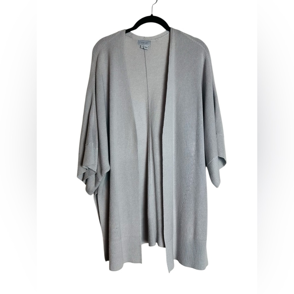 Jigsaw Womens Large Cardigan Sweater Wrap Quiet Luxury Minimalist Casual